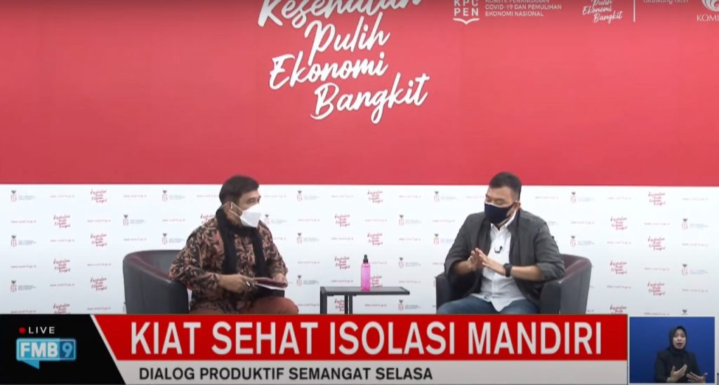 Dialog Produktif yang diselenggarakan KPCPEN dan disiarkan FMB9ID_IKP, Selasa (29/6/2021)