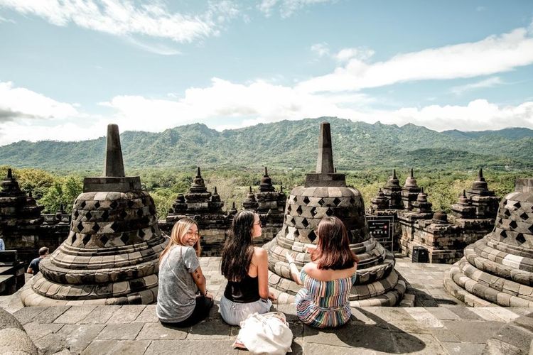 Sepi, obyek wisata Candi Borobudur selama pandemi Covid-19. (Ist).