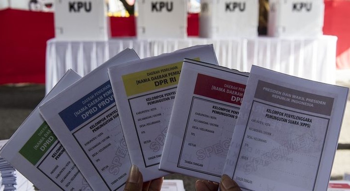 Surat suara Pemilu 2019. (Ist).