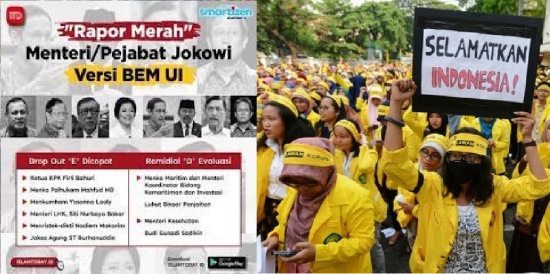 Kepuasan menurun, kondisi politik memburuk dan beberapa menteri dinilai mencatat rapor merah pada 2 tahun pemerintahan Jokowi - Ma'ruf