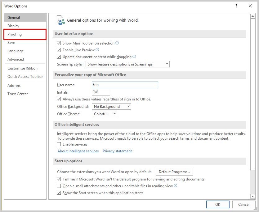 cara menghilangkan garis merah di word