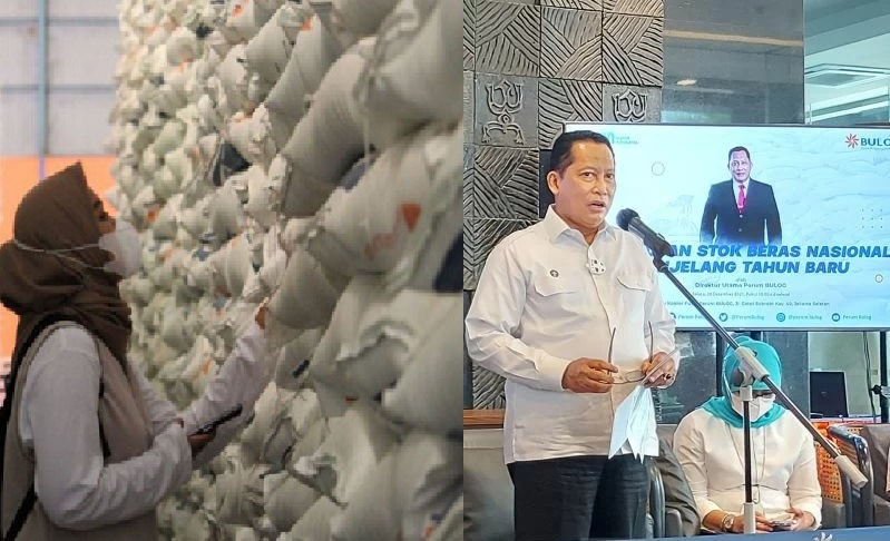 Direktur Utama Perum Bulog Budi Waseso (kanan) menegaskan Indonesia tidak melakukan impor beras untuk memenuhi kebutuhan dalam negeri sejak 2019.