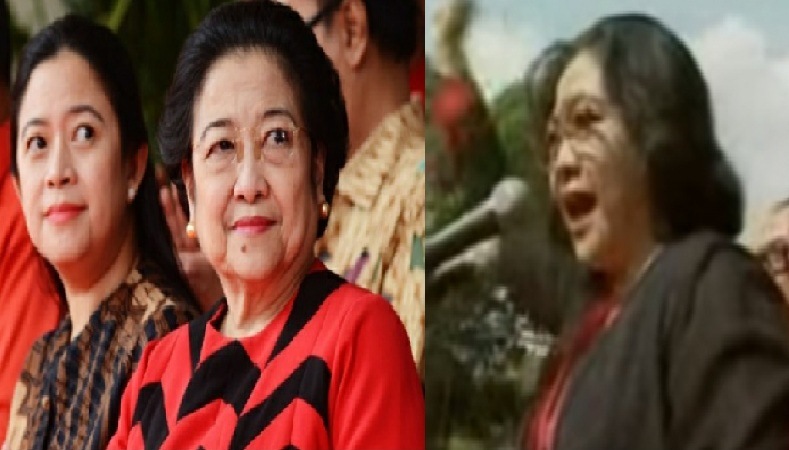 Megawati Soekarnoputri ketika tahun 1996 dan kini bersama sang calon penerus Puan Maharani