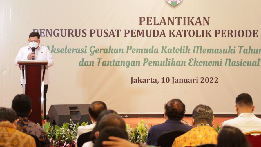 Acara pelantikan Pengurus Pusat Pemuda Katolik periode 2021 – 2024 dihadiri Kardinal Ignatius Suharyo, Menteri BUMN Erick Thohir, perwakilan kementerian dan lembaga, tokoh agama Katolik, para senior Pemuda Katolik, pimpinan ormas dan undangan lainnya.