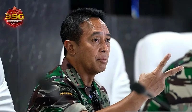 Panglima TNI Jenderal TNI Andika Perkasa saat memberikan arahan (Ant)