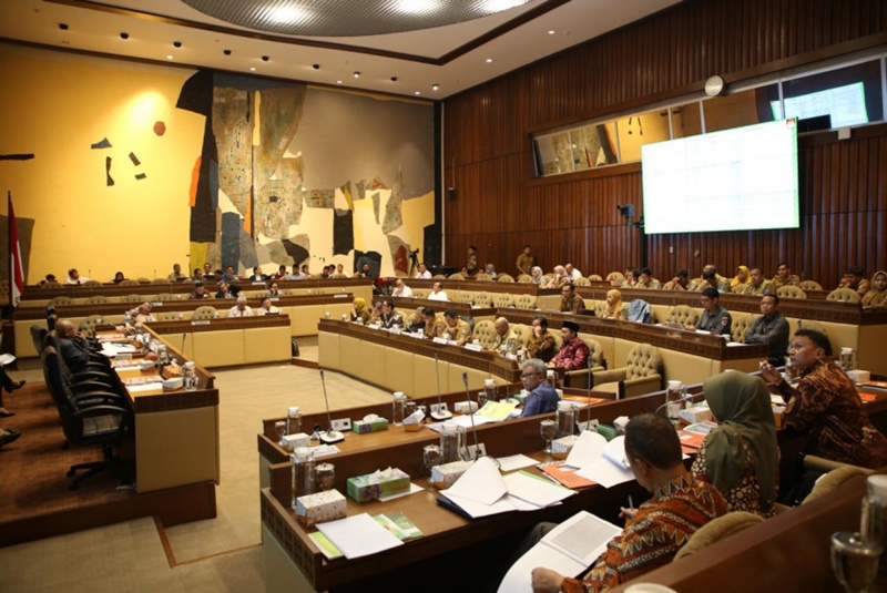 Suasana Rapat Dengar Pendapat Mendagri dan Komisi II DPR RI. (Ist).