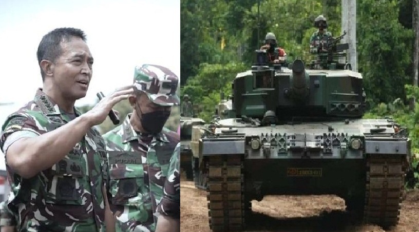 Panglima TNI Jenderal TNI Andika Perkasa inginkan modernisasi alutsista berbasis digital seperti Tank Leopard yang sudah otomatis