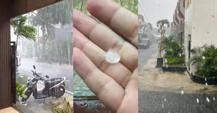 Fenomena hujan es dapat terjadi karena dipicu oleh adanya pola konvektifitas di atmosfer dalam skala lokal-regional yang signifikan