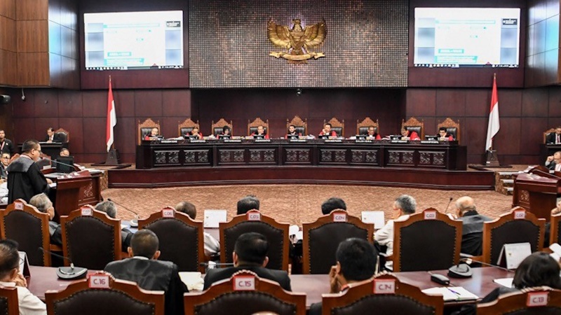 Suasana sidang di Mahkamah Konstitusi sebagai ilustrasi. (Ist).