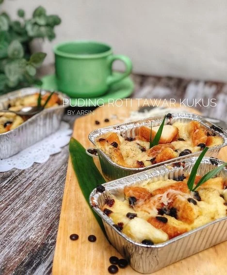 resep puding roti tawar
