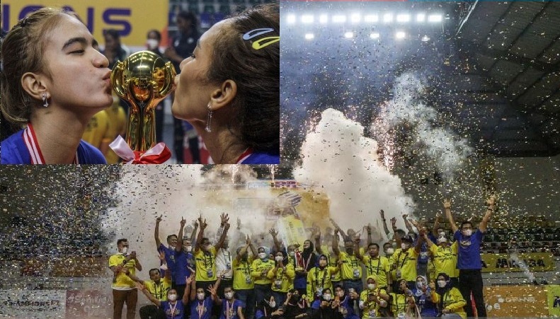 Pesta kemenangan Bandung bjb Tandamata meraih juara putri Proliga 2022
