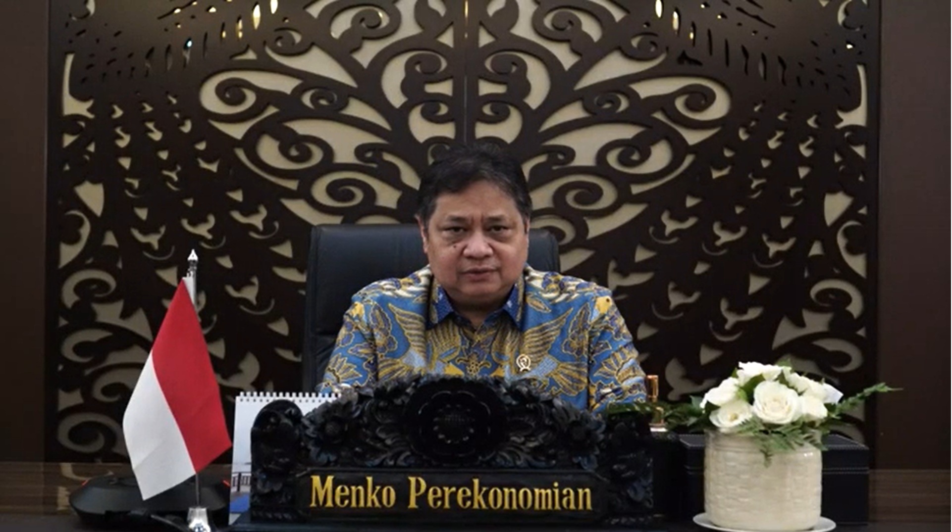 Menko Perekonomian Airlangga Hartarto harap Alumni ITS lahirkan inovasi menyongsong momentum Indonesia Emas 2045.