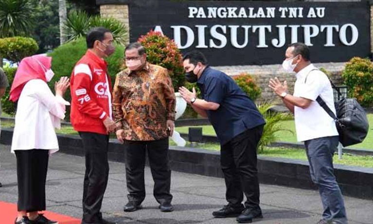 Presiden dan rombongan menuju Kalimantan Timur dari Yogyakarta. (Ist).