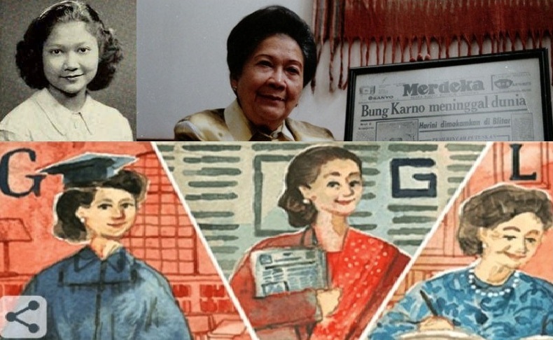 Google Doodle tampilkan Siti Latifah Herawati Diah, jurnalis wanita Indonesia yang diakui dunia