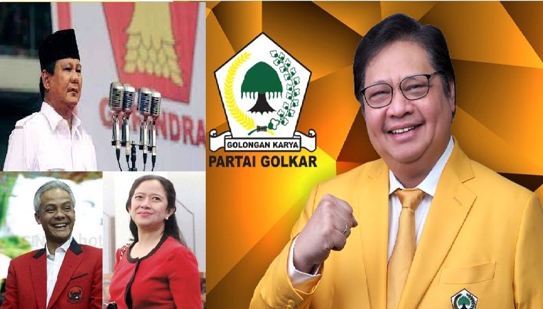 Survei LPMM, Airlangga Hartarto ungguli Prabowo dan Ganjar, Golkar ikut meroket teratas melewati PDIP dan Gerindra