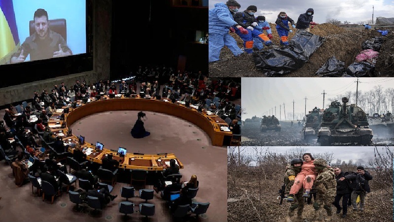 Melihat kejahatan perang Rusia di Ukraina, Presiden Volodymyr Zelensky meminta PBB bertindak atau justru tutup