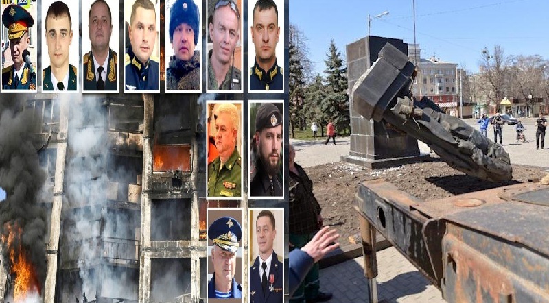 Bertambah lagi jenderal Rusia yang tewas di perang Ukraina dan patung pahlawan Perang Dunia II dirobohkan rakyat Kharkiv
