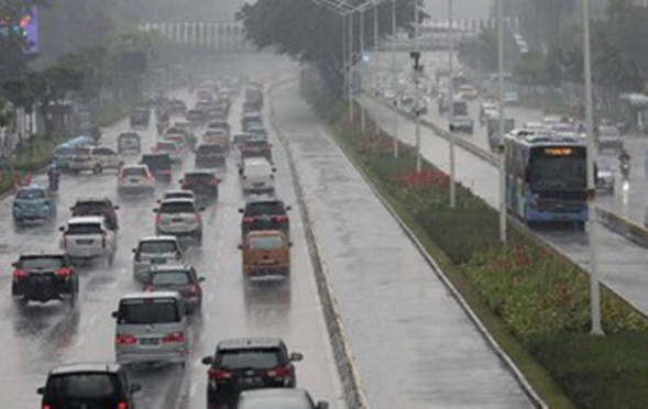 Hujan di Jakarta. (Ist).