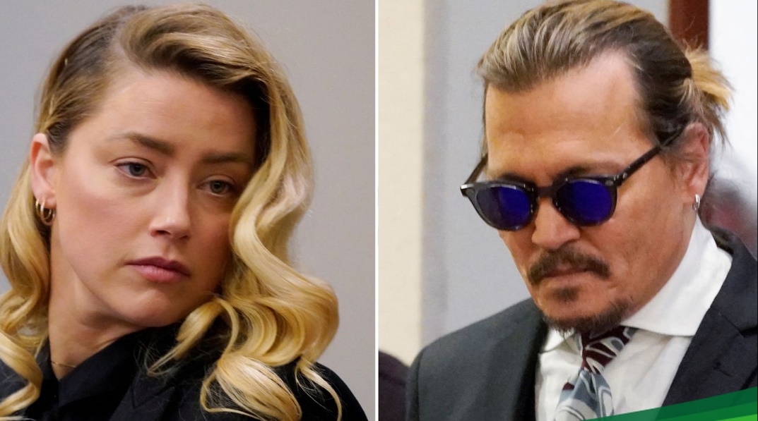 Johnny Depp dan mantan istrinya, Amber Herard. (Ist).