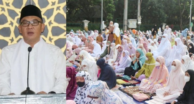 Wakil Bupati Bogor Iwan Setiawan minta warga doakan Ade Yasin saat Shalat Id