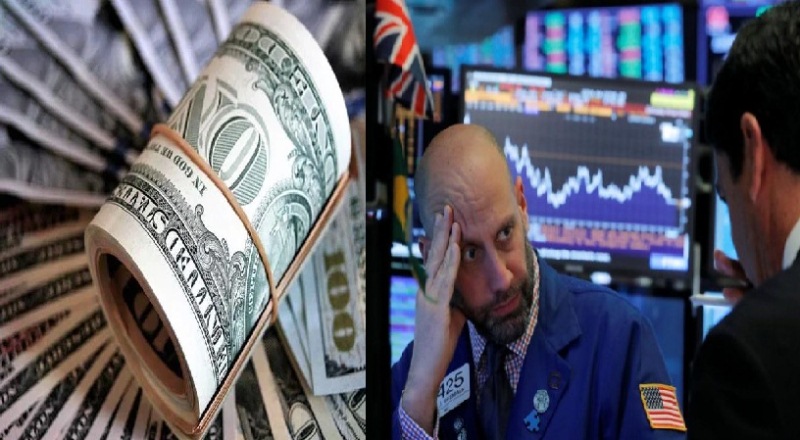 Dolar Amerika Serikat tergelincir di tengah naiknya gejolak pasar keuangan global, Wall Street dibayangi inflasi makin panas