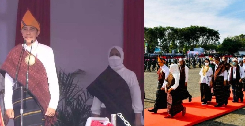 Presiden Joko Widodo menjadi inspektur upacara Peringatan Hari Lahir Pancasila Tahun 2022 yang digelar di Lapangan Pancasila, Kabupaten Ende, Rabu, 1 Juni 2022