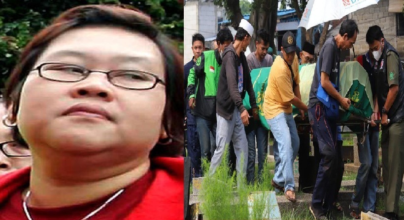 Pemakaman jenazah alamarhumah pelawak kondang Rini S Bon Bon diiringi tangisan keluarga dan sabahat