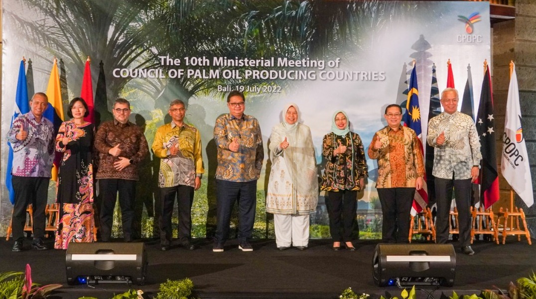 Menko Airlangga pada Pertemuan Tingkat Menteri CPOPC di Nusa Dua Bali, Selasa (19/7/2022)