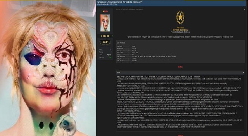 Foto wajah misterius akun Bjorka dan dokumen BIN yang dilabeli rahasia untuk presiden dibocorkan oleh Bjorka