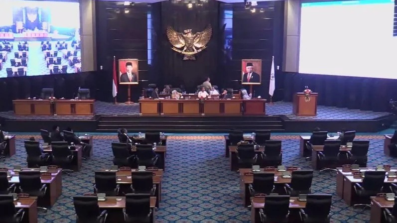 Rapat pimpinan gabungan penentuan tiga nama usulan calon penjabat gubernur DKI di gedung DPRD DKI, Selasa (13/9/2022)