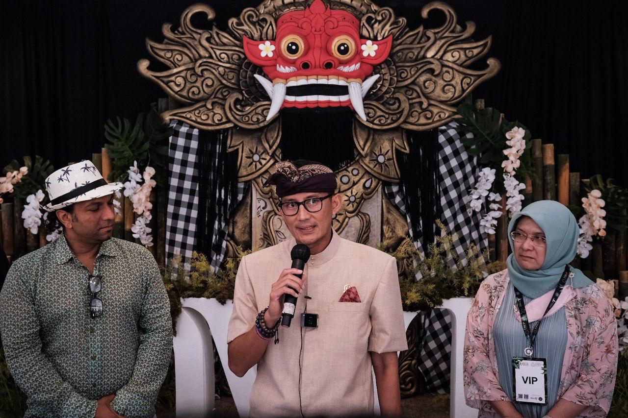 Menparekraf Sandiaga saat memberikan Welcome Remarks for Destination Wedding Planners (DWP) Congress 2022 di Bali International Convention Center, The Westin Nusa Dua, Bali, Rabu (28/9/2022)