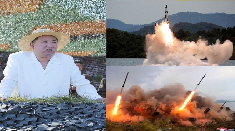 Media pemerintah Korea Utara menerbitkan beberapa gambar Kim Jong-un memimpin peluncuran rudal