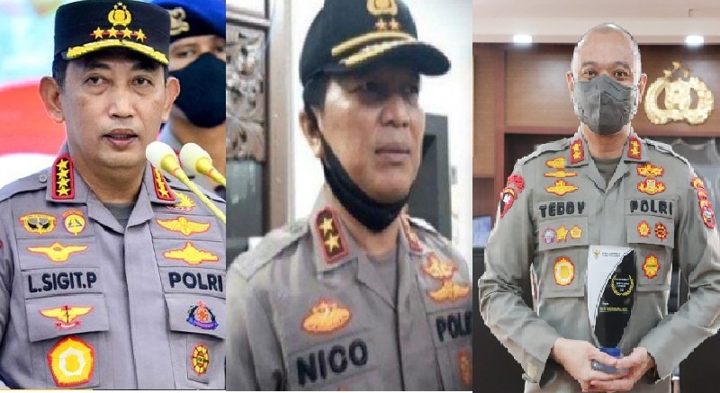 Kapolri Jenderal Pol Listyo Sigit Prabowo memutasi Kapolda Jawa Timur Irjen Pol Nicp Afinta diganti Irjen Pol Teddy Minahasa Putra