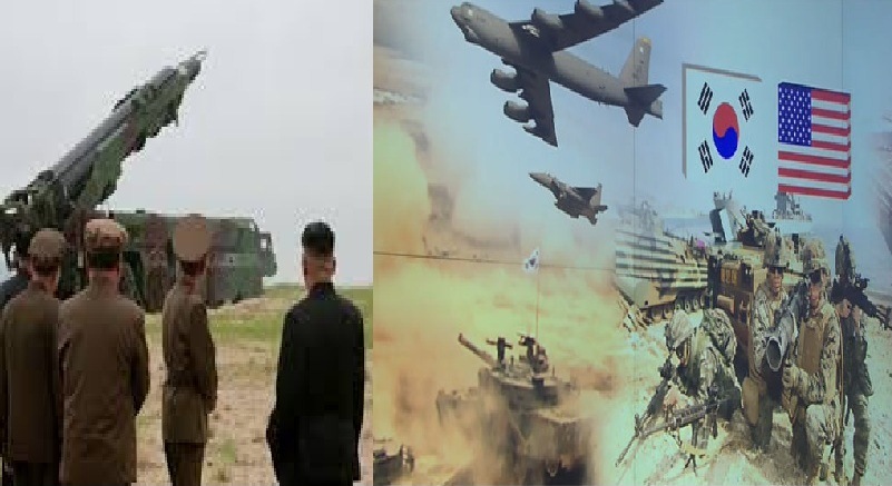 Korea Utara yang gencar melakukan uji coba rudal nuklir mengecam latihan gabungan militer Korea Selatan bersama Amerika Serikat dan Jepang