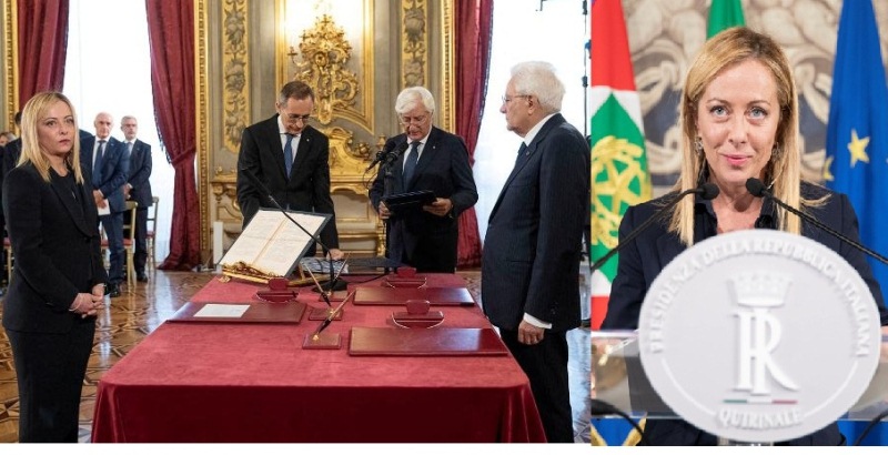 Presiden Sergio Mattarella melantik Giorgia Meloni sebagai Perdana Menteri wanita pertama Italia pada Sabtu