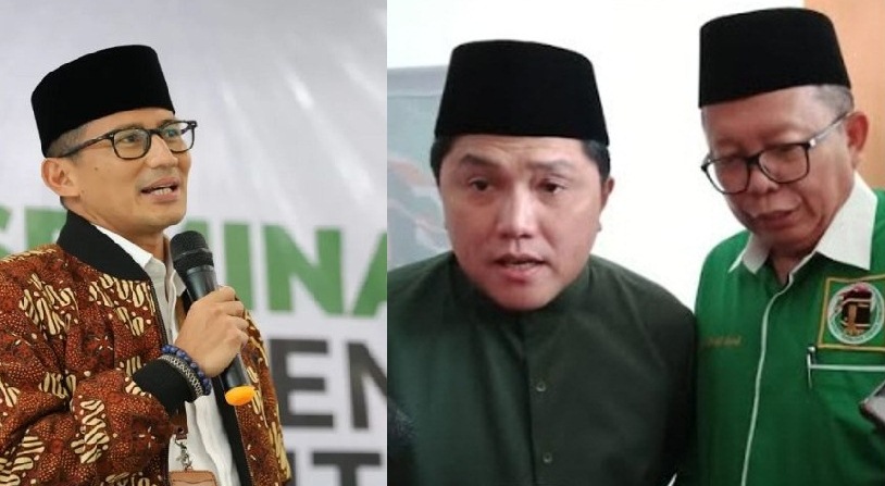 Wakil Ketua Umum DPP PPP Arsul Sani (kanan) memunculkan nama Menparekraf Sandia Salahuddin Uno (kiri) dan Menteri BUMN Erick Thohir untuk Capres