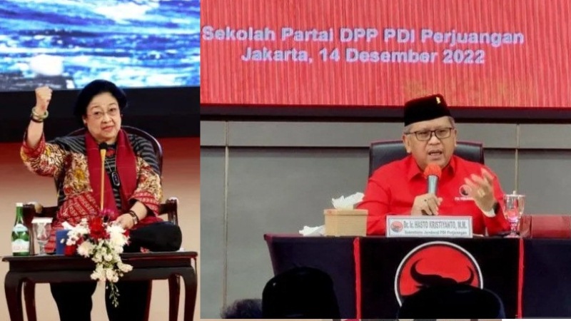 Sekjen DPP PDI Perjuangan Hasto Kristiyanto saat membuka pelatihan antikorupsi bagi 27.802 bacaleg dari PDI Perjuangan, di Jakarta, Rabu (14/12/2022), menyampaikan peringatan Ketua Umum Megawati Soekarnoputri, jangan salah gunakan kekuasaan untuk korupsi