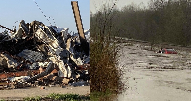 Tornado merusak beberapa pedesaan di Negara Bagian Mississippi, Amerika Serikat dan hujan lebat juga mengakibatkan banjir serta listrik padam