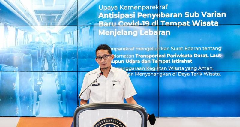Menparekraf Sandiaga Uno mengatakan kehadiran sub varian baru biasanya langsung disertai dengan lonjakan kasus COVID-19 namun, menurut keterangan Kementerian Kesehatan perkembangan COVID-19 di Indonesia masih terkendali