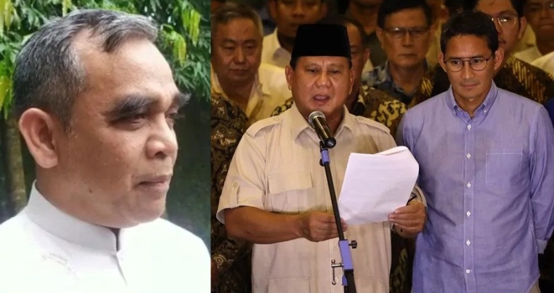 Sekretaris Jenderal (Sekjen) Partai Gerindra Ahmad Muzani di Tangerang, Banten, Senin (24/4/2023), beberkan pesan Prabowo Subianto untuk Sandiaga Salahuddin Uno yang sudah pamit untuk pindah partai