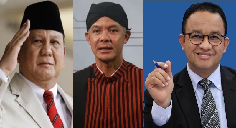 Hasil survei New Indonesia Research and Consulting menunjukkan Prabowo Subianto unggul atas Ganjar Pranowo dan Anies Baswedan (Ist)