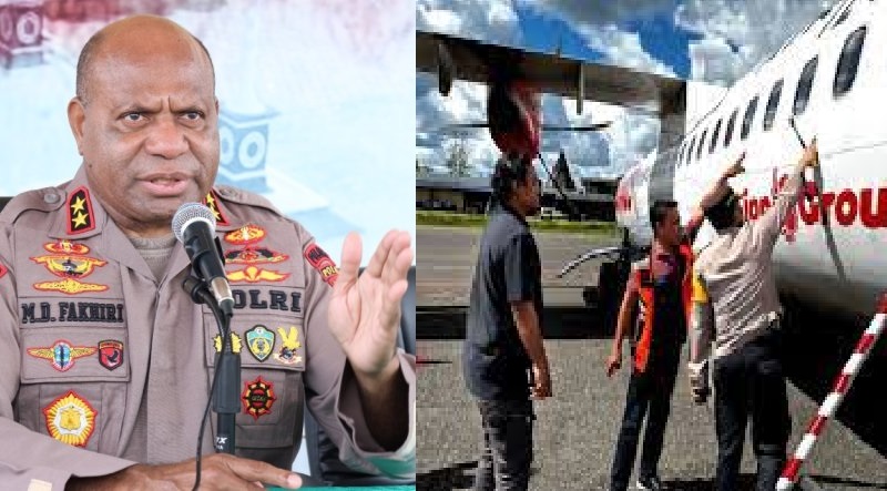 Kepala Kepolisian Daerah Papua Inspektur Jenderal Polisi Mathius Fakhiri, personel Kapolda: TNI-Polri kejar KKB pelaku penembakan pesawat Wings Air