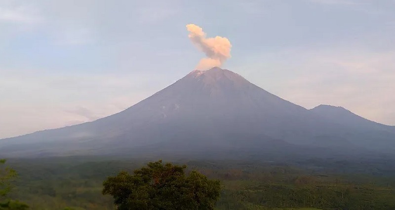 Pusat Vulkanologi dan Mitigasi Bencana Geologi (PVMBG) melaporkan  telah terjadi erupsi yang mengeluarkan abu vulkanik di Gunung Semeru.