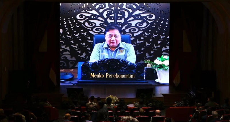 Menteri Koordinator Bidang Perekonomian Airlangga Hartarto, menjadi langkah dorong pertumbuhan ekonomi inklusif, Indonesia berperan aktif jaga stabilitas kawasan Indo-Pasifik