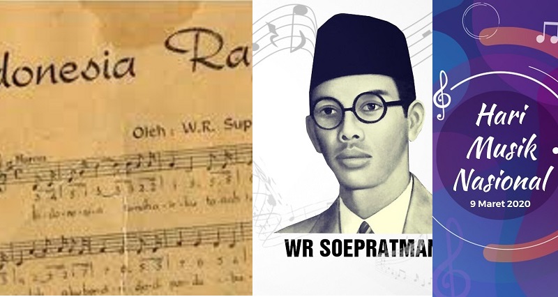 Tanggal 9 Maret ditetapkan menjadi Hari Musik Nasional disamakan dengan hari lahir Wage Rudolf Supratman, atau lebih dikenal dengan nama WR Supratman, Pahlawan Nasional yang juga menciptakan lagu Indonesia Raya