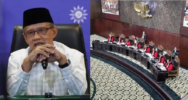 Ketua Umum Pimpinan Pusat Muhammadiyah Haedar Nashir, Hakim Mahkamah Konstitusi (MK) harus "bermoral malaikat" tuntaskan sengketa pemilu