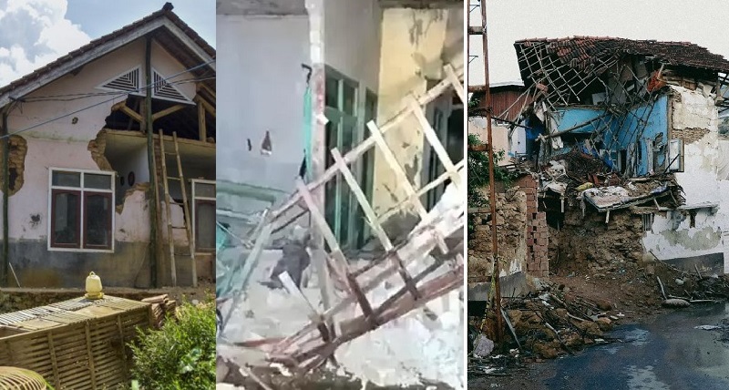 Gempa Garut, Jawa Barat, berkekuatan M6,2, berdasarkan keterangan dari  Pusat Pengendalian dan Operasi Badan Nasional Penanggulangan Bencana (Pusdalops BNPB), mengakibatkan delapan orang terluka, 110 unit rumah rusak dan 75 kepala keluarga (KK) terdampak 