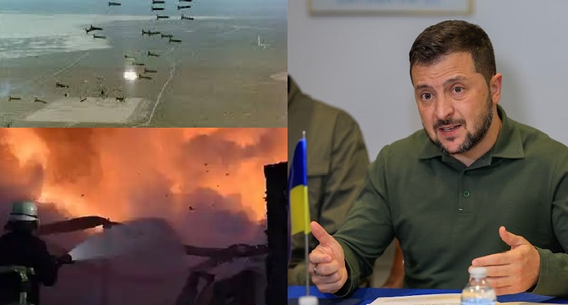 Presiden Ukraina Volodymyr Zelenskyy mendesak pihak Sekutu Barat untuk memaksa Rusia berdamai setelah negaranya terus dibombadir dengan ribuan bom udara berkendali tiap bulannya