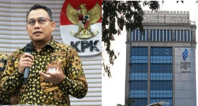 Kepala Bagian Pemberitaan KPK Ali Fikri di Gedung Merah Putih KPK, Jakarta, Selasa (28/5/2024), mengemukakan dua orang yang dicegah ke luar negeri terkait penyidikan dugaan korupsi di PT PGN