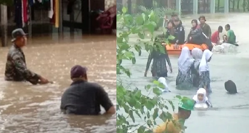 Kondisi banjir yang ketinggian airnya mencapai 3 meter sudah mulai surut di Kecamatan Satui, Kabupaten Tanah Bumbu, Kalimantan Selatan (Kalsel)
